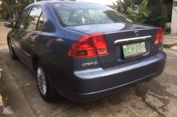 Honda Civic Vti-S 2002 Blue Sedan For Sale 