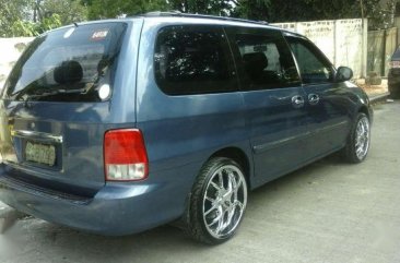 Fresh Kia Carnival 2002 MT Blue Van For Sale 
