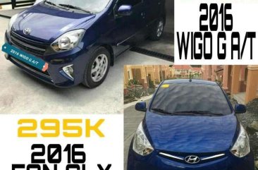 2016 Toyota Wigo G AT and 2016 Hyundai Eon GLX