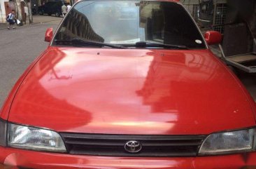 Toyota Corolla 1990 Manual Red Sedan For Sale 