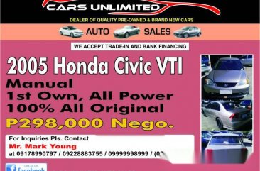 2005 Honda Civic VTI CARS UNLIMITED Auto Sales