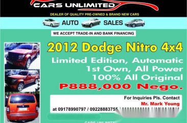 2012 Dodge Nitro 4X4 CARS UNLIMITED Auto Sales