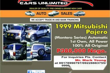 1999 Mitsubishi Pajero 4X4 CARS UNLIMITED Auto Sales