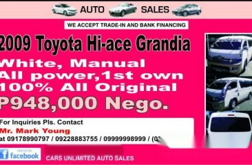 2009 Toyota Hi-ace Grandia CARS UNLIMITED Auto Sales
