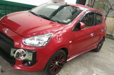 Mitsubishi Mirage 2013 GLS AT Red HB For Sale 