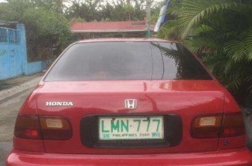 Honda Civic 1995 Manual Red Sedan For Sale 