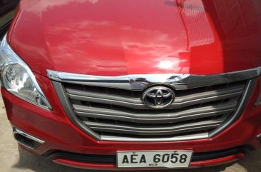 2014 Toyota Innova E diesel manual RED for sale