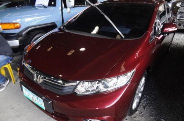 Honda Civic 2012 Gasoline Automatic Red for sale