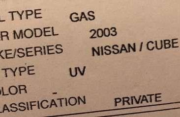 Nissan Cube 2003 Model FOR SALE 