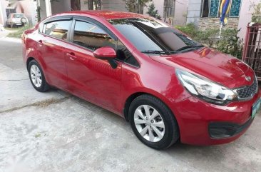 Kia Rio EX 2013 Manual Red Sedan For Sale 