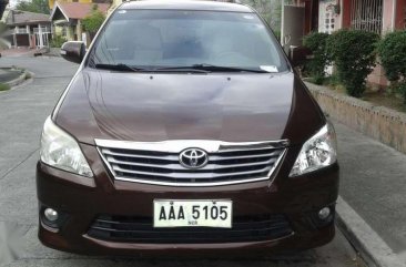 Toyota Innova G Diesel 2014 Brown For Sale 