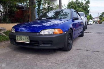 Honda Civic 1993 Manual Blue Sedan For Sale 