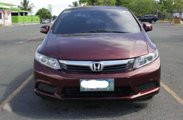 2012 Honda Civic AT Red Sedan For For Sale 