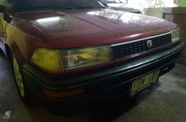 Toyota Corolla 1991 model XL5 Red For Sale 