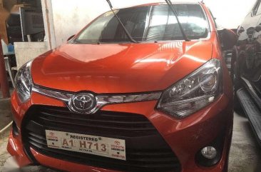2018 Toyota Wigo 10 G Automatic Orange Top of the Line
