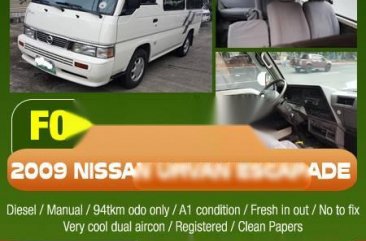 2009 Nissan Urvan Escapade for sale