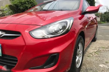 2013 Hyundai Accent Red Sedan For Sale 