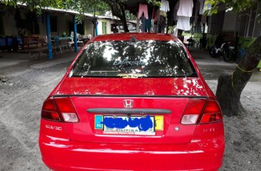 Honda Civic 2001 Gasoline Manual Red