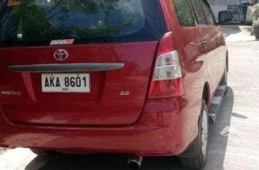 Toyota Innova 2.5 J color Red MT Diesel model 2015