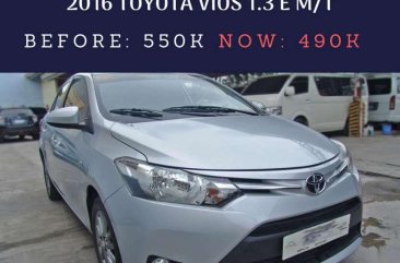 2016 Toyota Vios 13 E MT First Owned