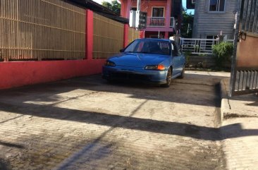 Honda Civic 1995 Gasoline Manual Blue for sale