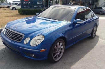 2004 Mercedes Benz E500 Blue Black leather interior