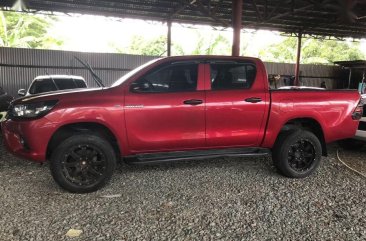 Red Toyota Hilux 2018 Manual Diesel for sale in Quezon City