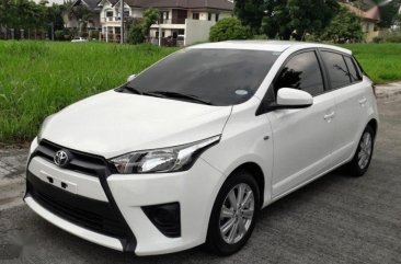 Selling White Toyota Yaris 2016 Automatic Gasoline for sale in Quezon City