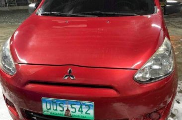 Selling Red Mitsubishi Mirage 2013 for sale in Pasig
