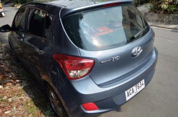 Blue Hyundai Grand I10 2014 Automatic Gasoline for sale in Quezon City