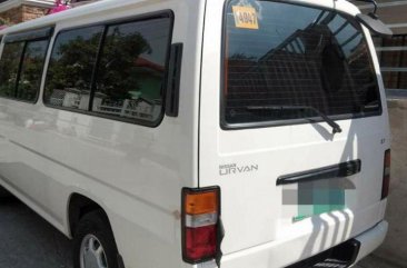 White Nissan Urvan 2014 Van at Manual Diesel for sale in Calamba