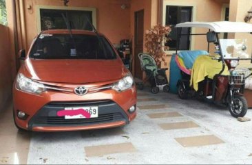 Orange Toyota Vios 2015 for sale in Las Piñas