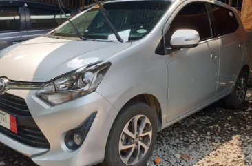 Sell Silver 2018 Toyota Wigo at Automatic Gasoline at 10000 km in Quezon City