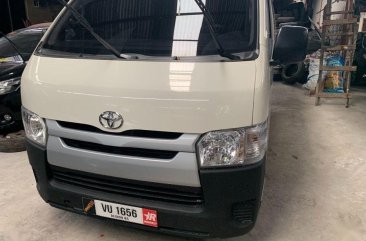 Selling White Toyota Hiace 2017 Manual Diesel at 20000 in Quezon City