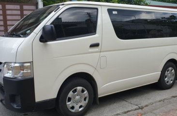 Selling White Toyota Hiace 2019 Manual Diesel at 10000 km in Quezon City