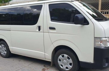 Selling White Toyota Hiace 2019 Manual Diesel at 2000 km in Quezon City