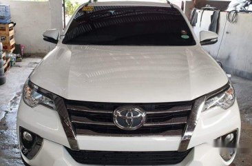 White Toyota Fortuner 2017 Automatic Diesel for sale in Quezon City