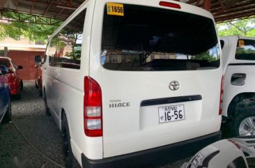 White Toyota Hiace 2017 Manual Diesel for sale in Quezon City