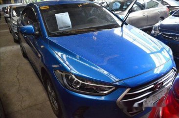 Blue Hyundai Elantra 2017 Manual Gasoline for sale in Makati