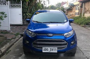 Blue Ford Ecosport 2015 at 67000 km for sale