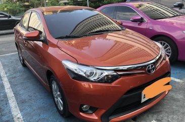 Orange Toyota Vios 2015 Sedan for sale in Makati
