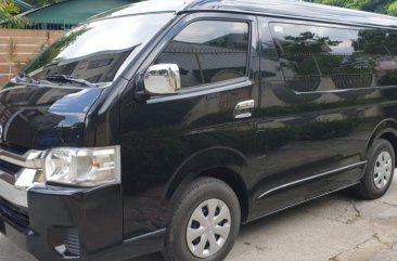 Selling Black Toyota Hiace 2018 Manual Diesel at 10000 km in Quezon City