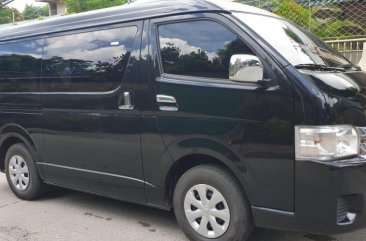 Selling Black Toyota Hiace 2018 Manual Diesel at 10000 km in Quezon City