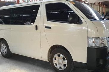 White Toyota Hiace 2019 Van Manual Diesel for sale in Quezon City