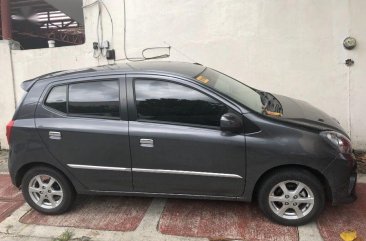 Gray Toyota Wigo 2015 Hatchback Manual Gasoline for sale in Quezon City