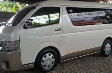 Selling White Toyota Hiace 2017 at 10000 km in Quezon City