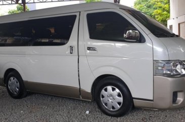 Selling White Toyota Hiace 2017 at 10000 km in Quezon City