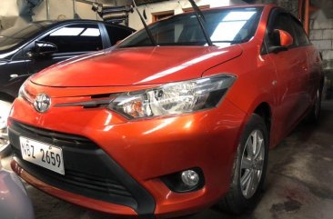 Orange Toyota Vios 2017 Manual Gasoline for sale in Quezon City