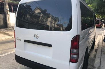 White Toyota Hiace 2017 Manual Diesel for sale in Quezon City