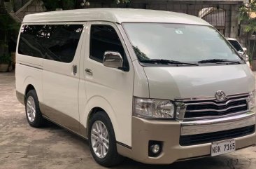 Sell White 2018 Toyota Hiace Van Automatic in Gasoline at 11000 km in Quezon City